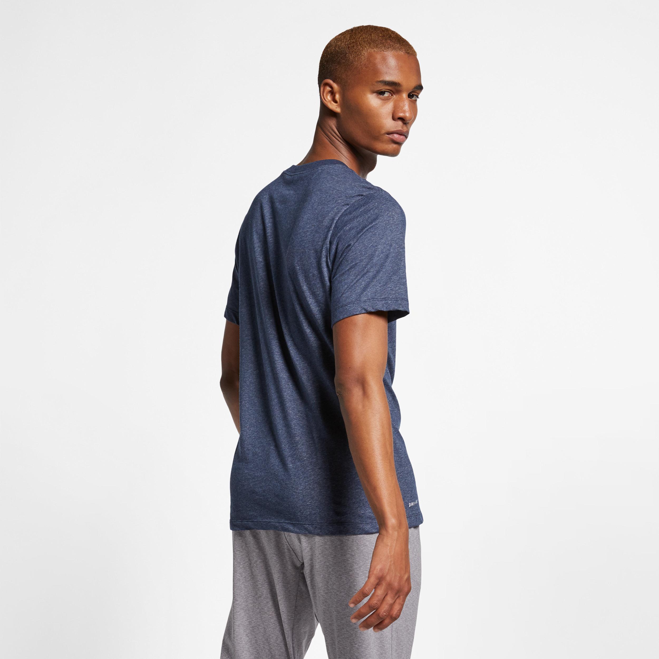 Men's Nike Dri-FIT Training Tee, Size: Small, Obsidian Grey Product Image