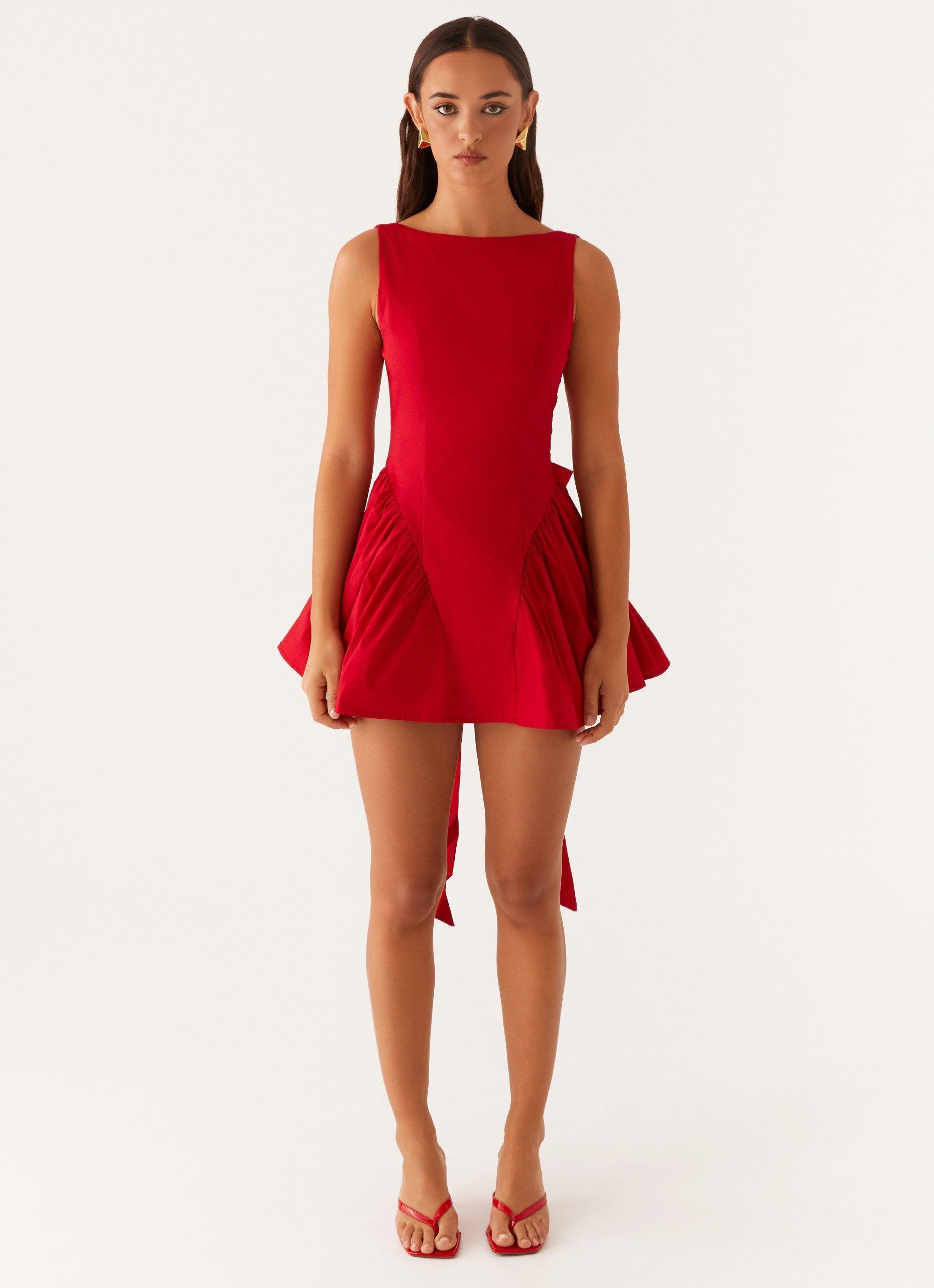 Invited Mini Dress - Red Product Image