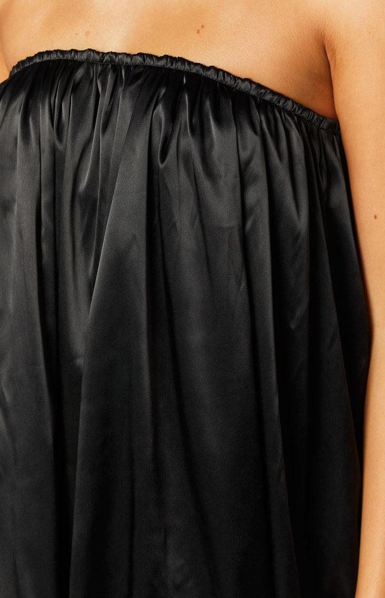 Miki Black Strapless Mini Dress Product Image