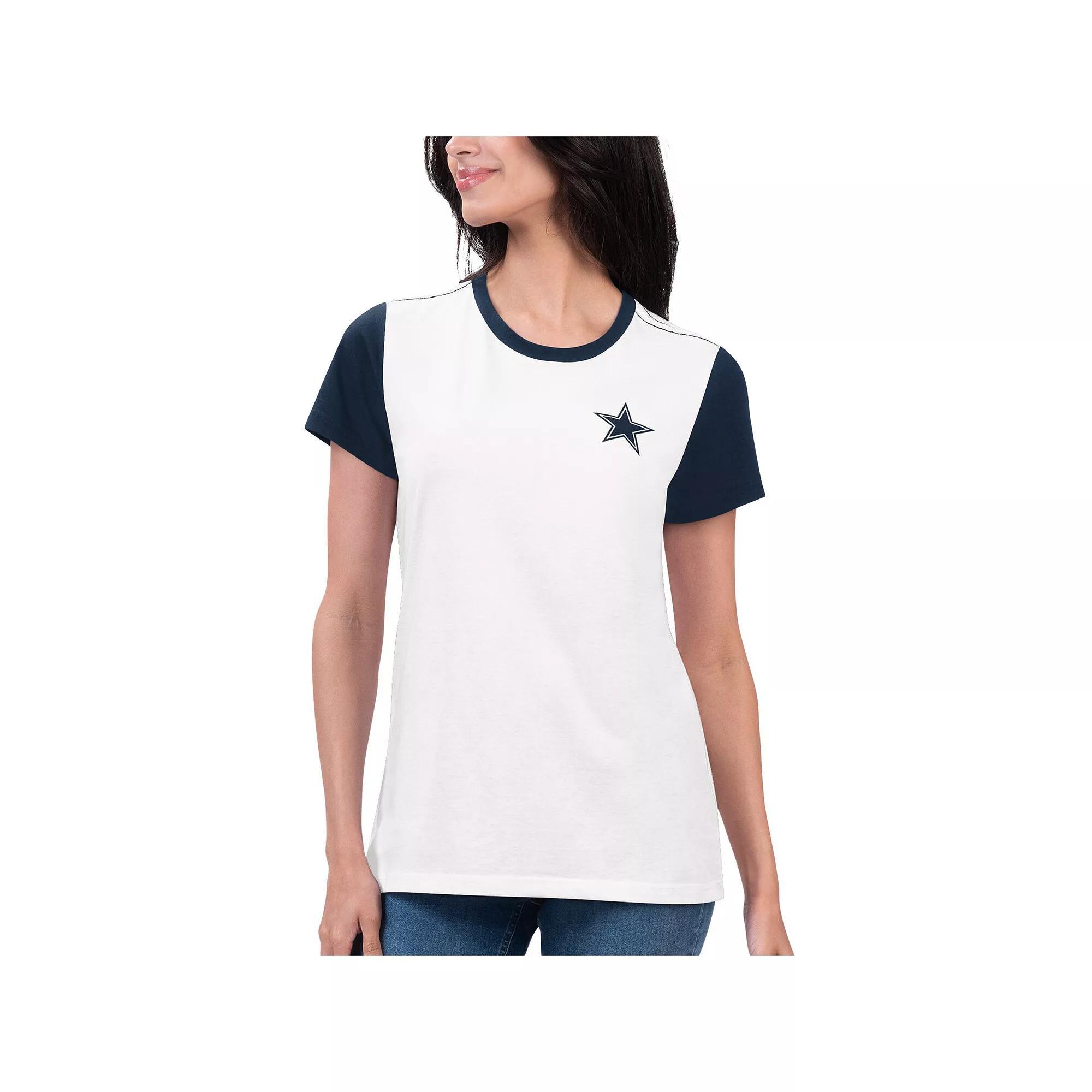 Womens G-III 4Her by Carl Banks /Navy Dallas Cowboys Fashion Illustration T-Shirt Product Image