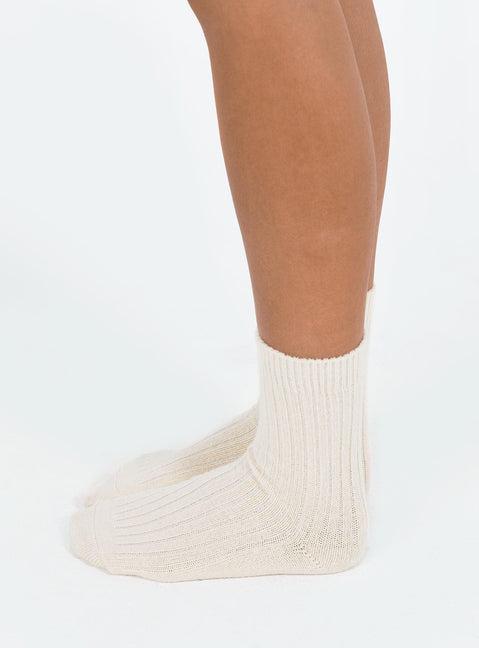 Janice Socks Beige Product Image
