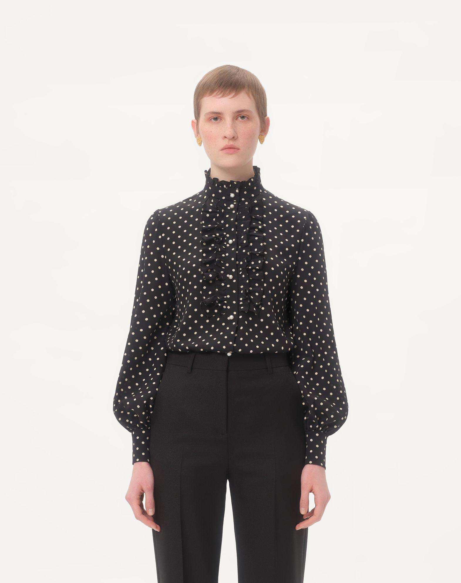 Crepe De Chine Shirt With Plusdepois Print Product Image