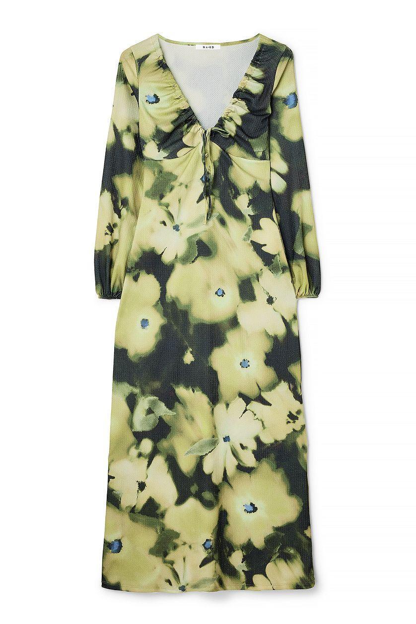 Jersey Balloon Sleeve Midi Dress Product Image