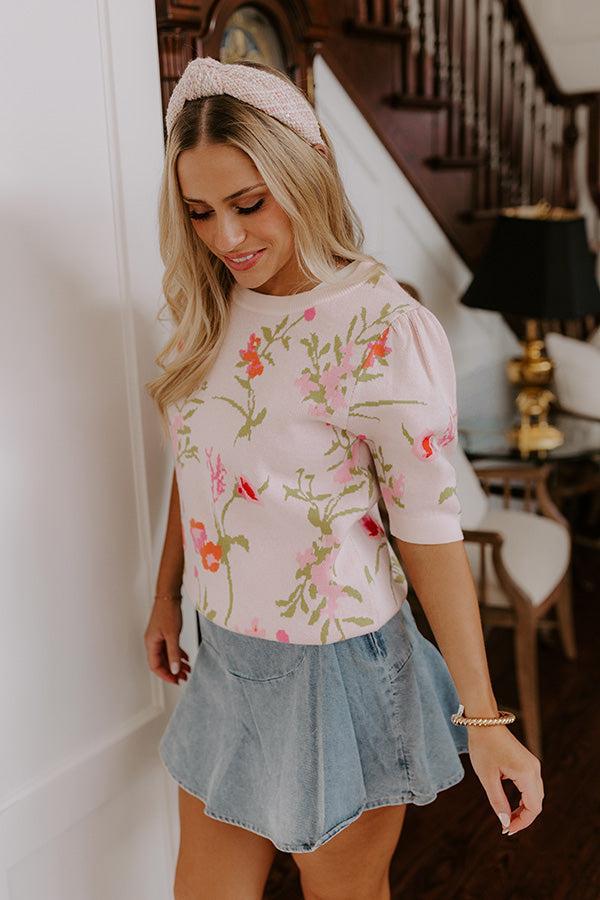 Floral Couture Knit Top Product Image