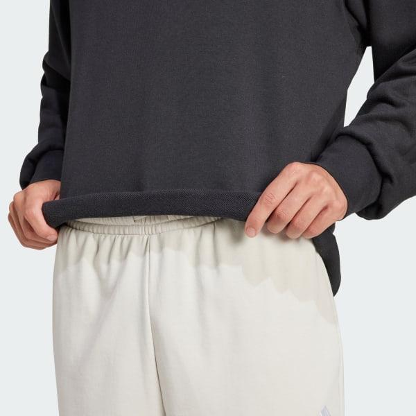 adidas Essentials Loose Fit 3 Bar Logo Sweatshirt Black L Mens Product Image