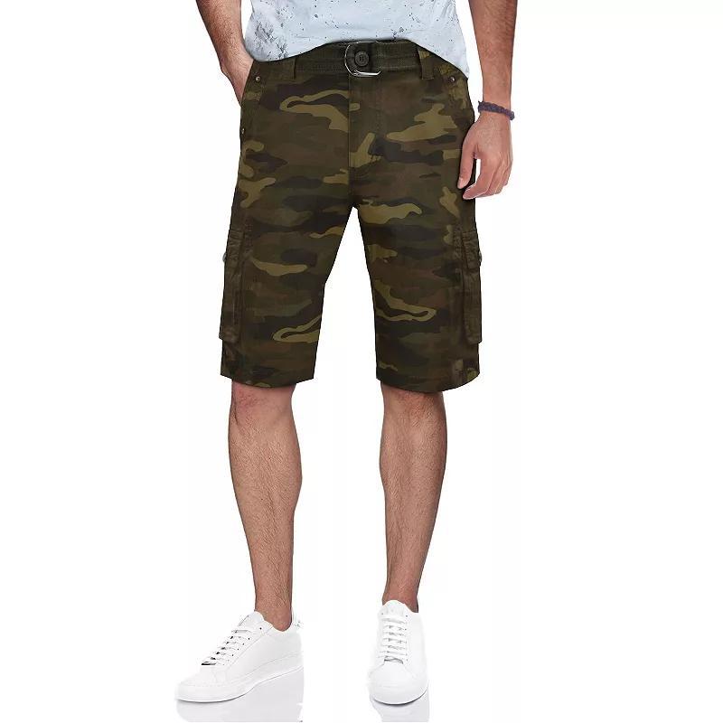 Mens RAW X by Xray Regular-Fit Belted Sleek Cargo Shorts Product Image