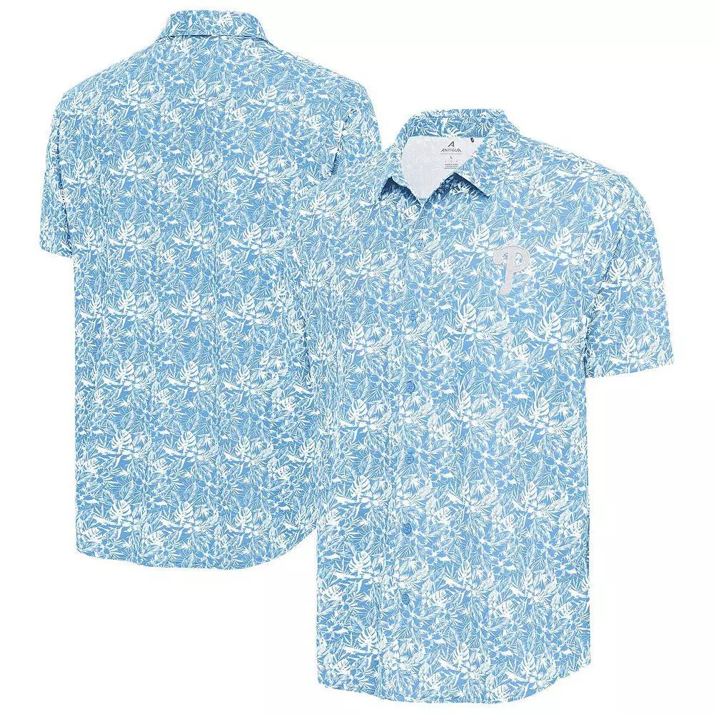 Men's Antigua Powder Blue Philadelphia Phillies Resort Button-Up Shirt, Size: 3XL, Light Product Image