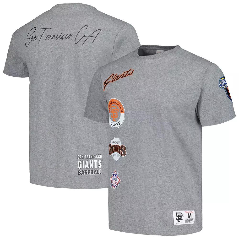 Men's Mitchell & Ness Heather Gray San Francisco Giants Cooperstown Collection City Collection T-Shirt, Size: Large, Grey Product Image