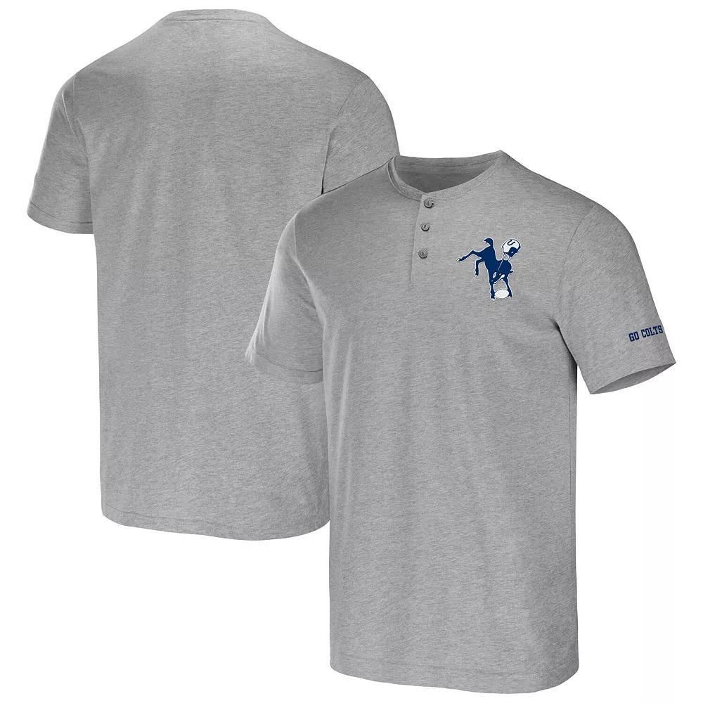 Men's NFL x Darius Rucker Collection by Fanatics Heather Gray Indianapolis Colts Henley T-Shirt, Size: Small, Grey Product Image