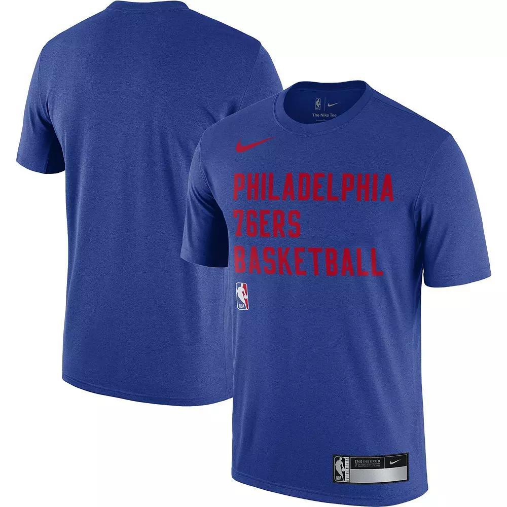 Men's Nike Royal Philadelphia 76ers 2023/24 Sideline Legend Performance Practice T-Shirt, Size: Medium, 76r Blue Product Image