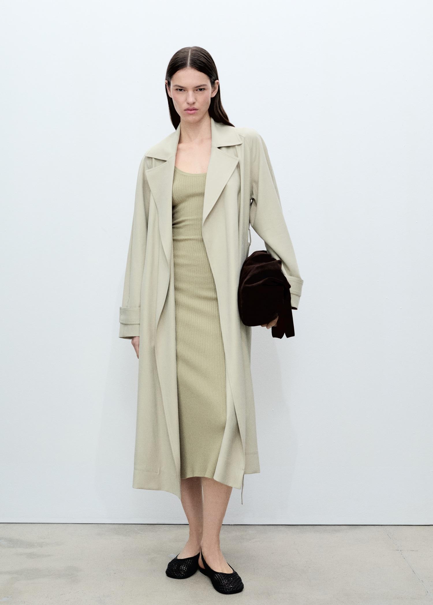Rib-knit midi-dress - Women | MANGO USA Product Image