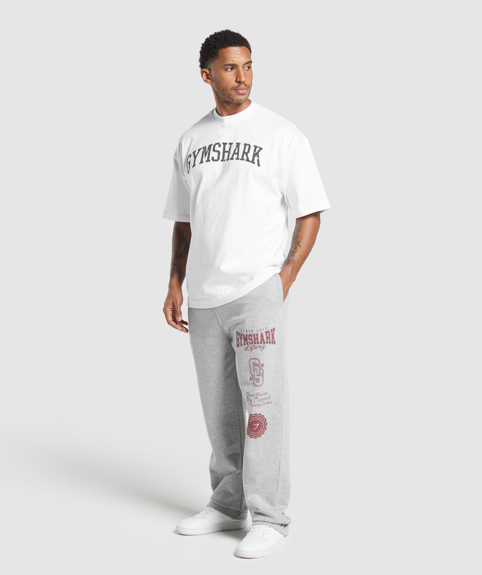 Gymshark Lifting Essentials Straight Leg Pant - Light Grey Core Marl Male Product Image