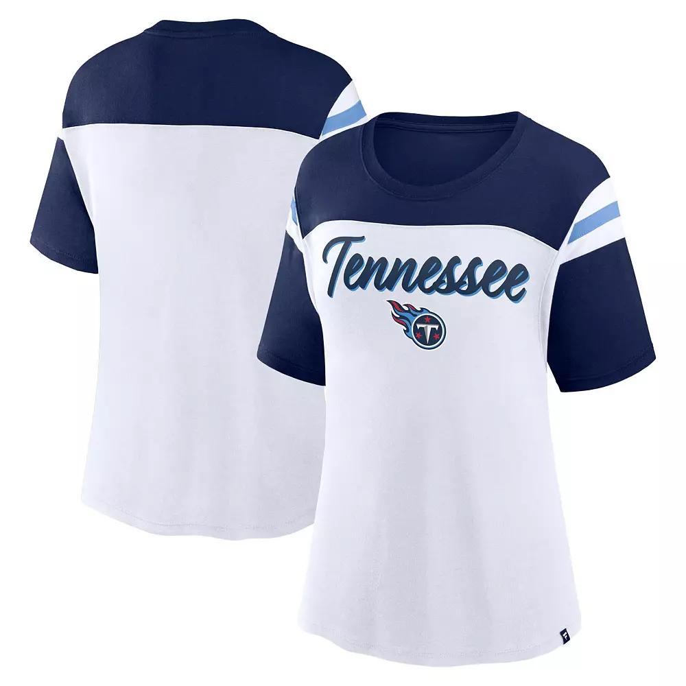 Women's Fanatics White/Royal Buffalo Bills Cheer Chant Fashion T-Shirt, Size: 2XL Product Image