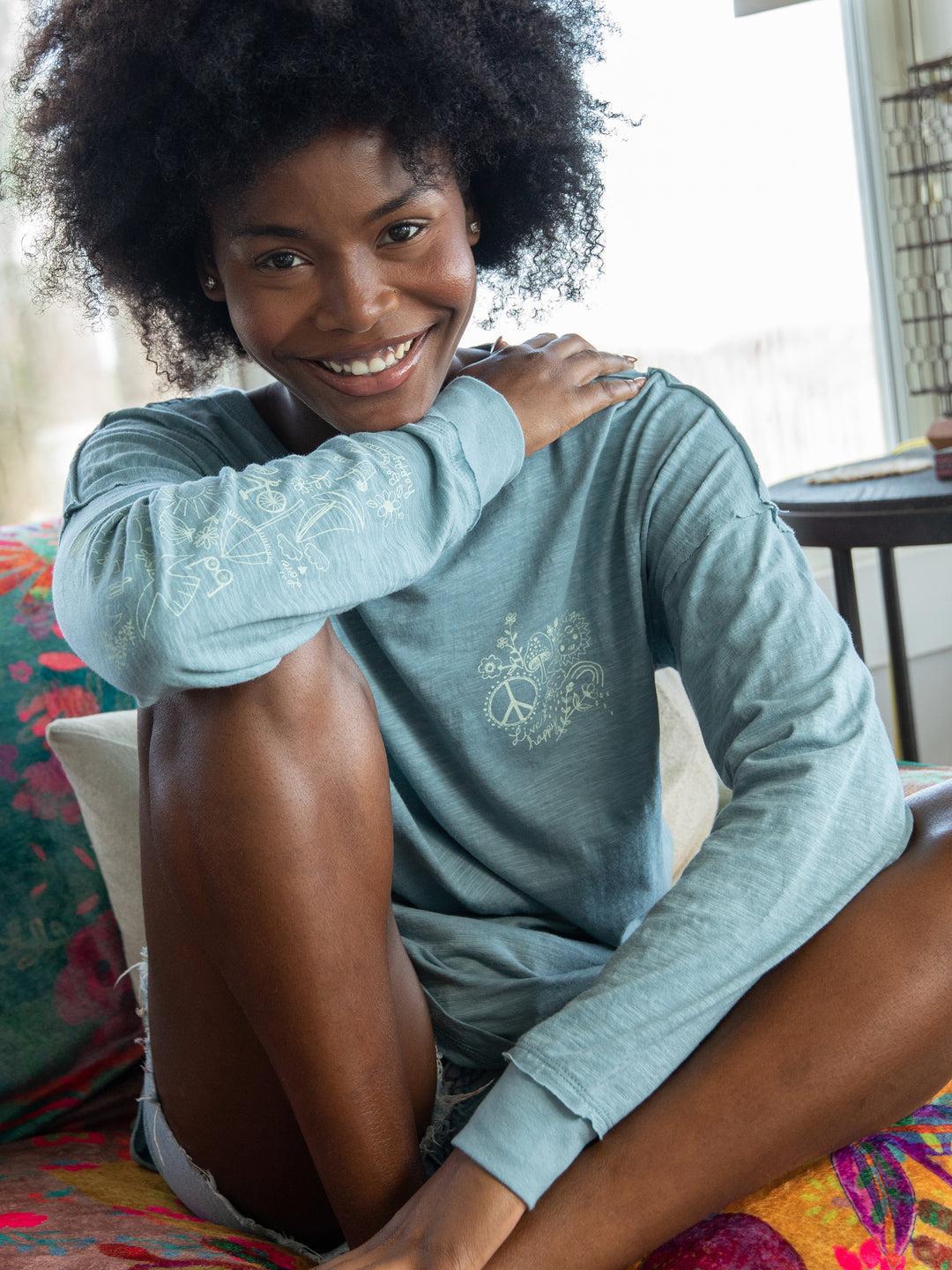 Oversized Cotton Doodle Tee Product Image