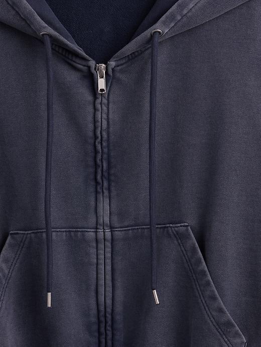 Heavyweight French Terry Oversized Zip Wedge Hoodie Product Image