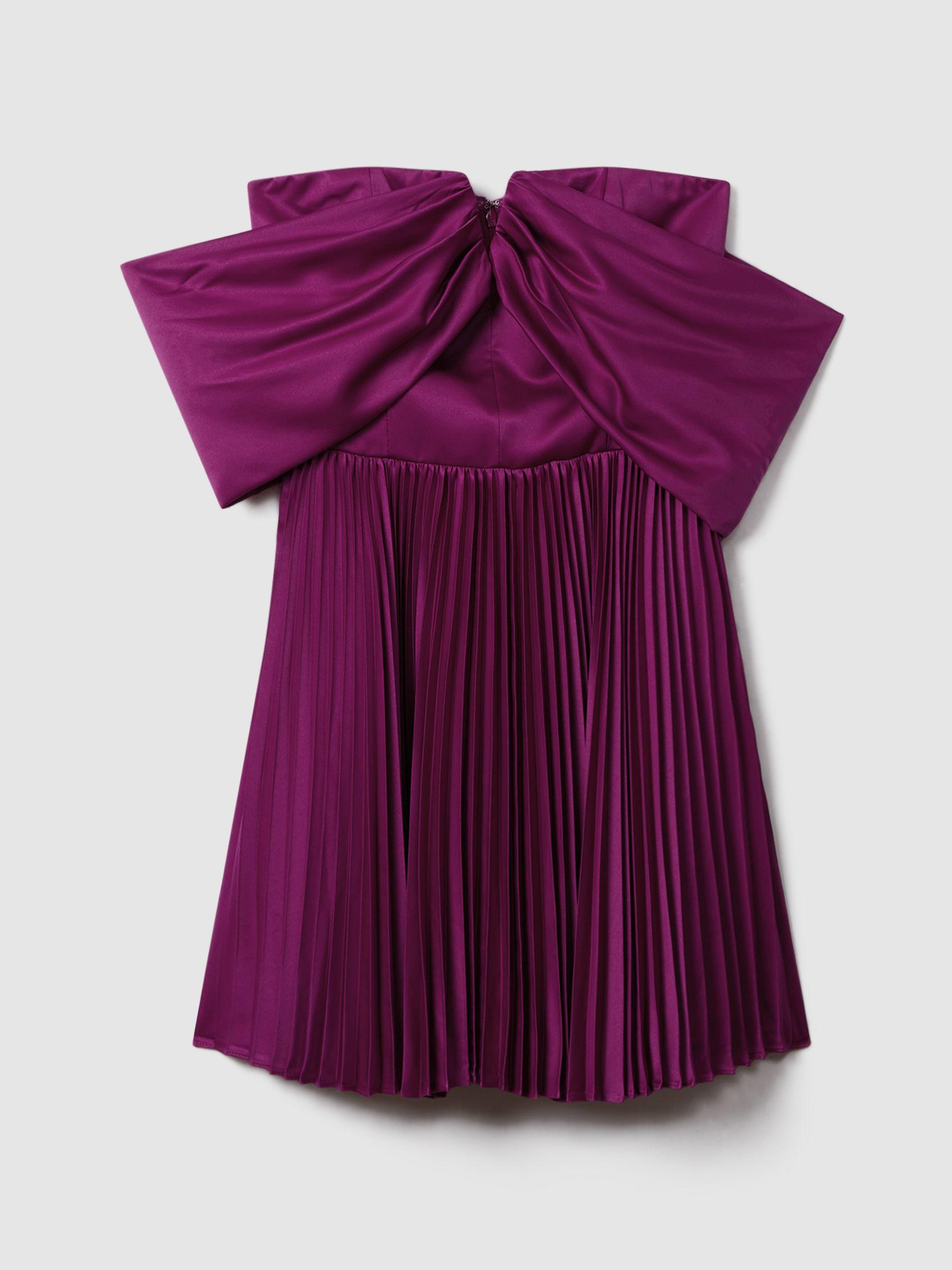 Amur Off-The-Shoulder Mini Dress in Purple Product Image