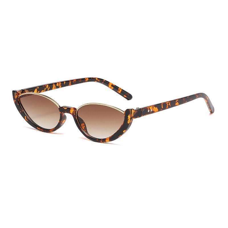 Small Oval Semi-Rimless Sunglasses Product Image