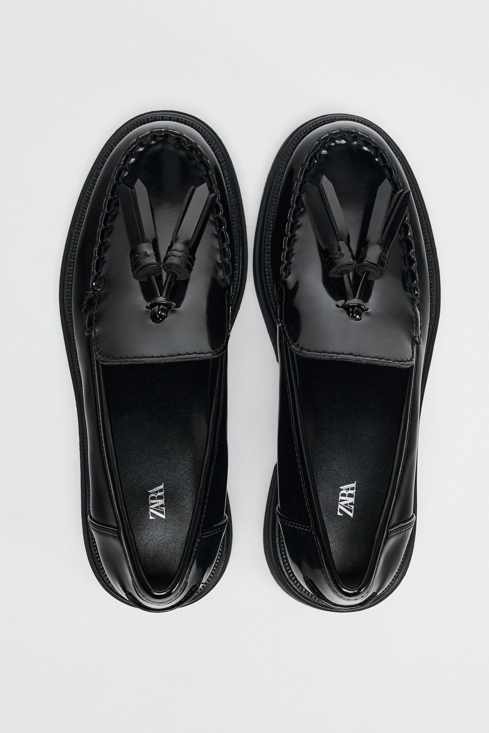 PATENT FINISH TASSELED LOAFERS Product Image