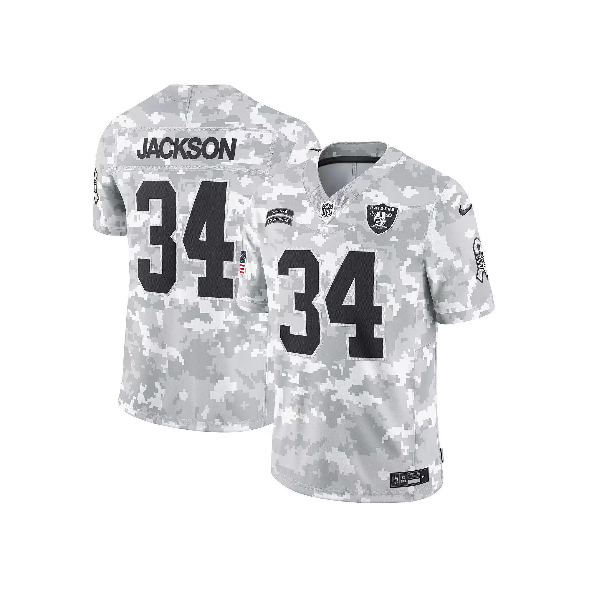 Mens Nike Bo Jackson Arctic Camo Las Vegas Raiders 2024 Salute to Service Retired Player Limited Jersey Product Image