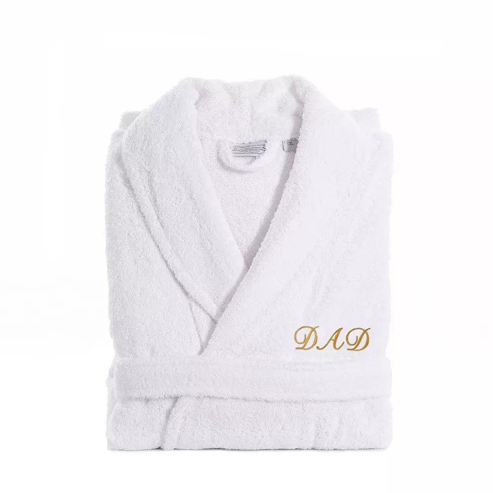 S/M Dad Bathrobe White - Linum Home textiles Product Image