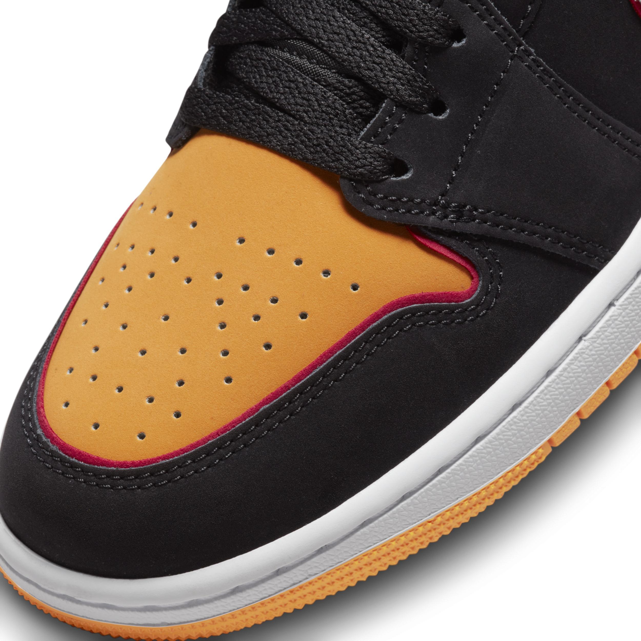 Jordan Mens AJ 1 MID SE V2 - Basketball Shoes Orange/Black/Red Product Image