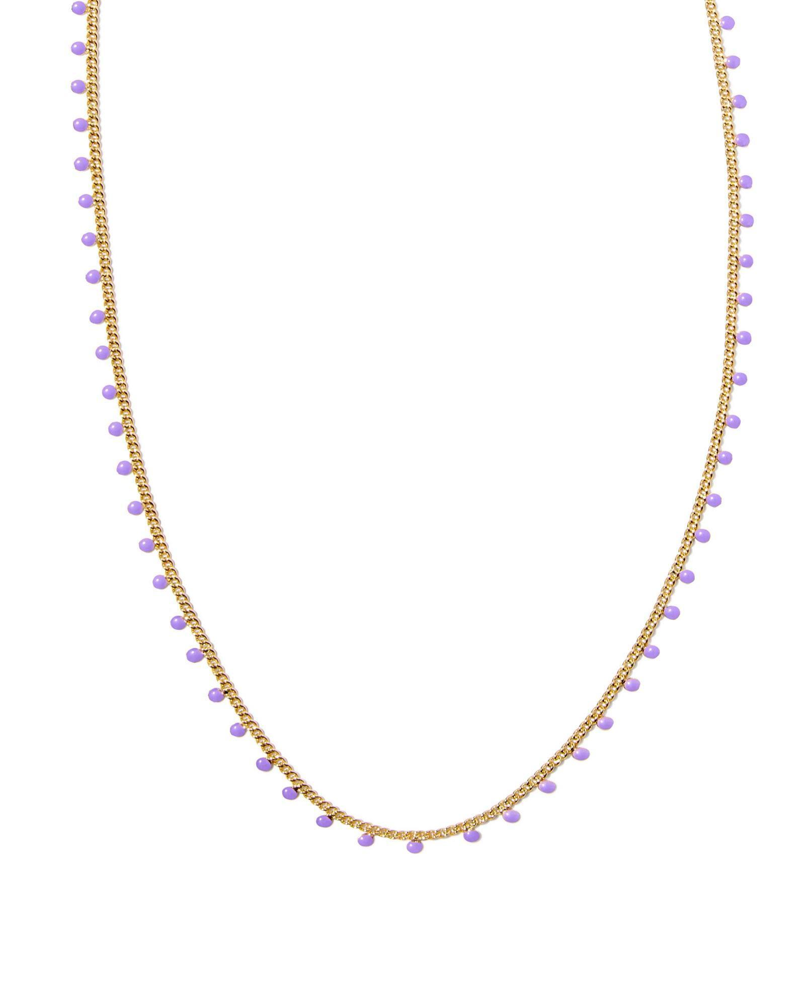 Cherry Gold Short Pendant Necklace in Berry Kyocera Opal Product Image