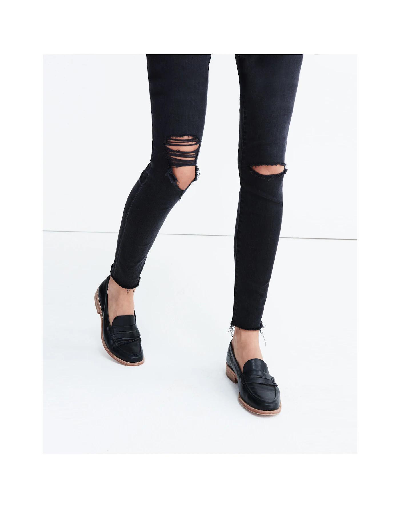 Tall 9" High-Rise Skinny Jeans in Black Sea Product Image