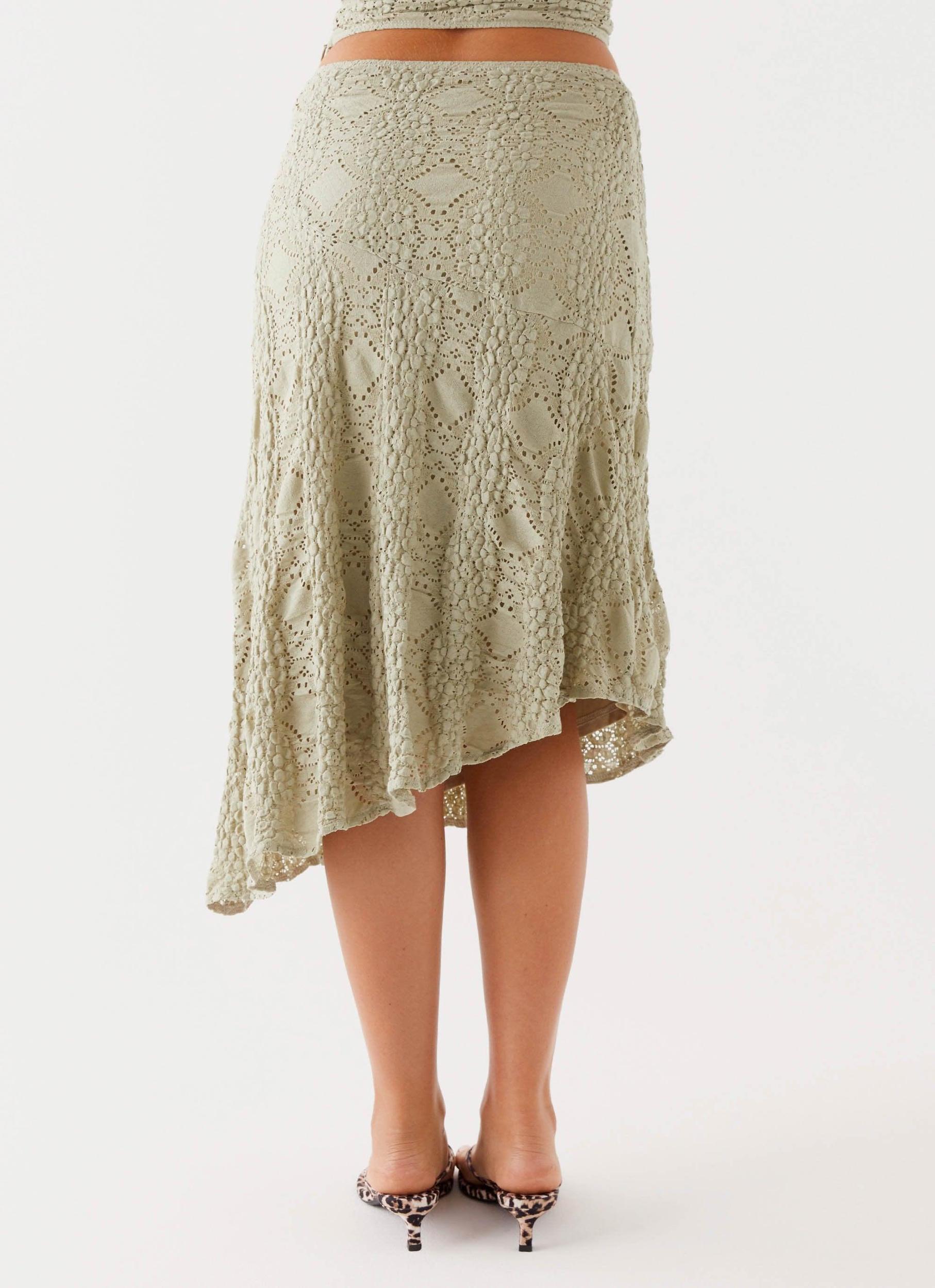 Diamond Sky Midi Skirt - Sage Product Image