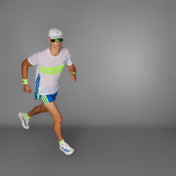 adidas Adizero Retro Running Tee White 2XL Mens Product Image