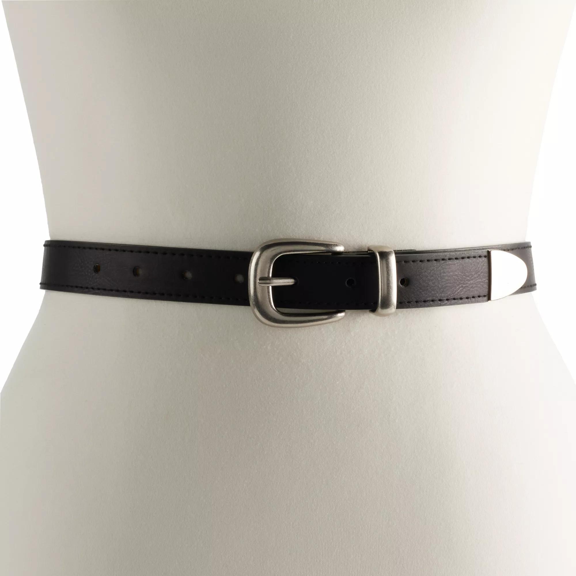 Women's Sonoma Goods For Life® 1" Harness Buckle Belt, Size: Small, Black Product Image