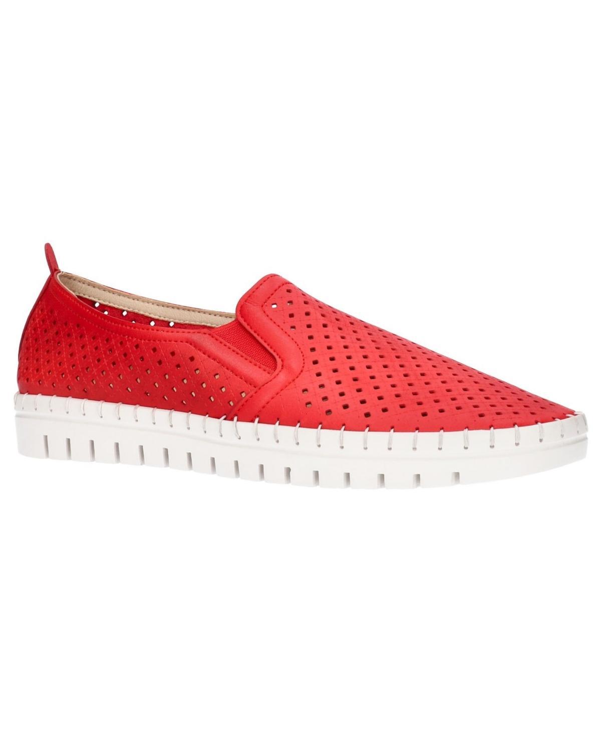 Easy Street Fresh Women's Slip-On Sneakers, Size: 7 Wide, Blue Product Image