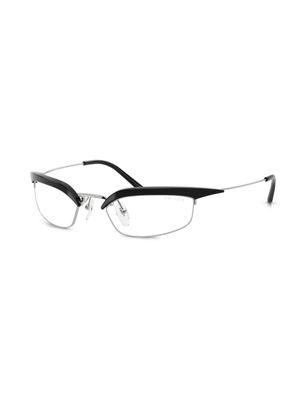 PRADA Brille Mit Geometrischem Gestell In Schwarz Product Image