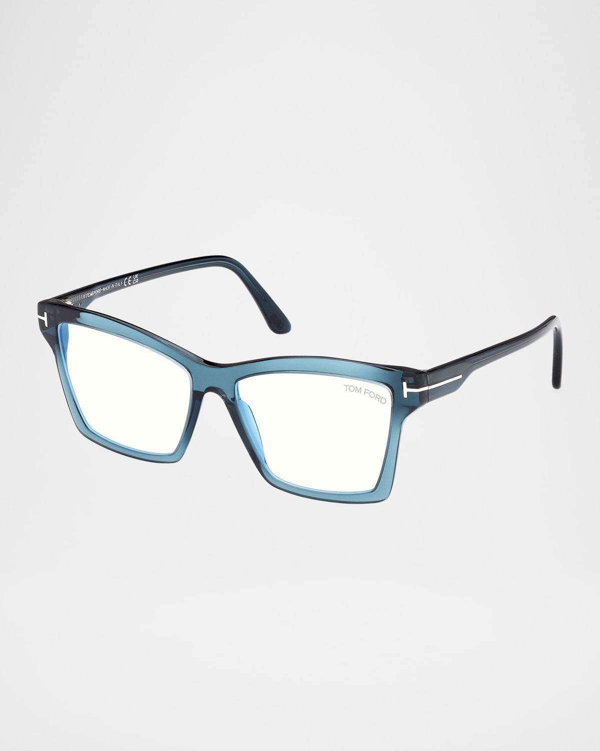 Mens Acetate Square Blue-Block Frames Product Image
