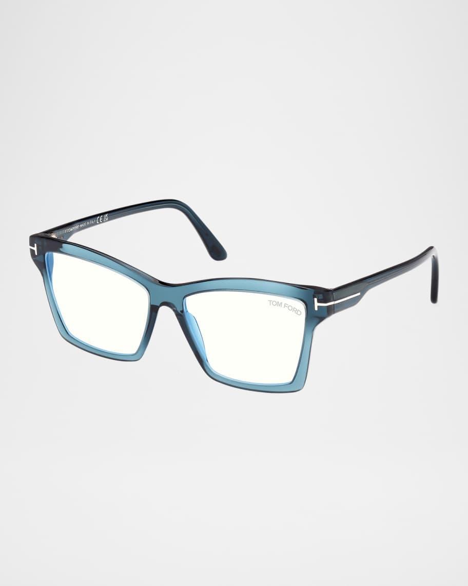 Mens Acetate Square Blue-Block Frames Product Image