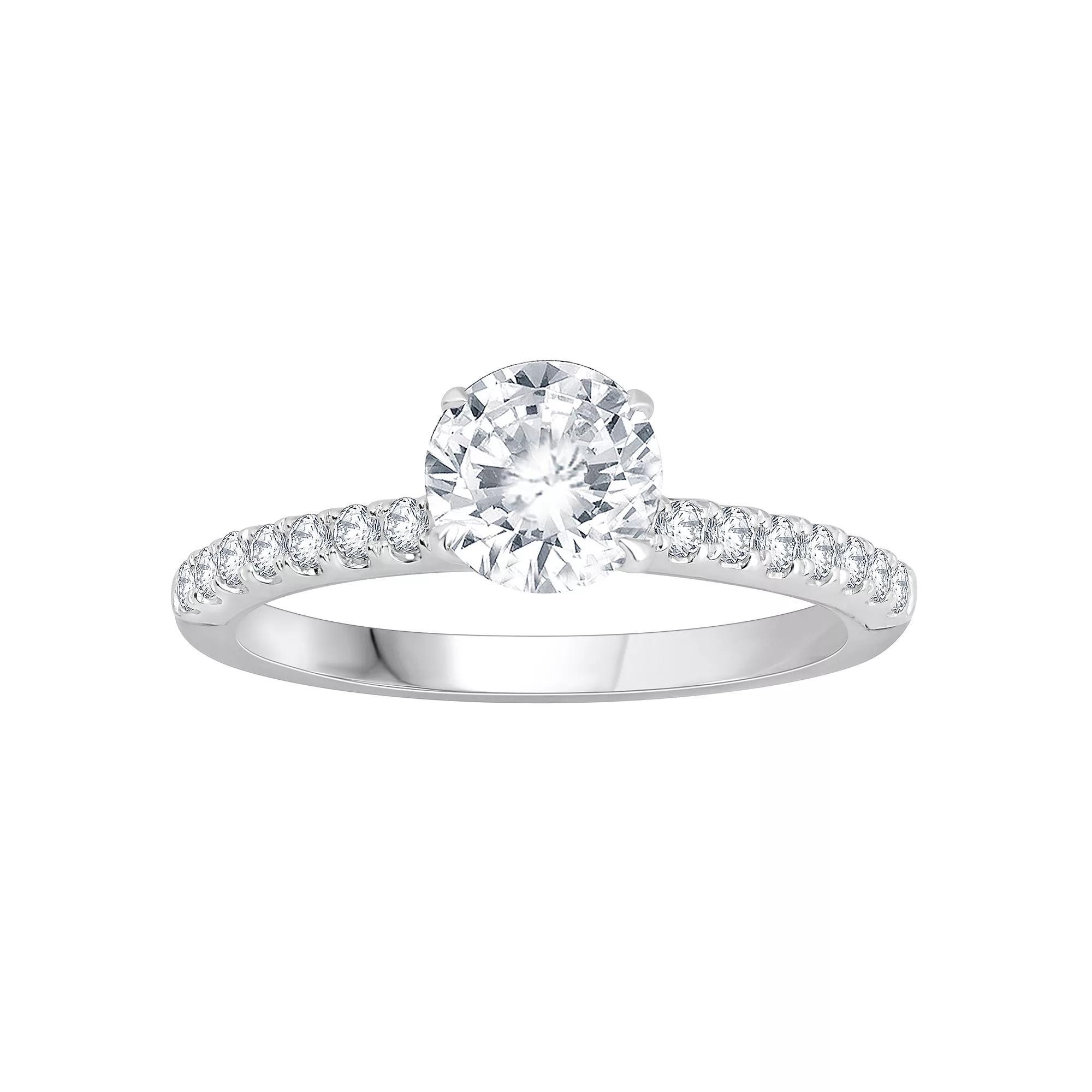 Diamond Medley Two Tone 14k Gold 1 1/4 Carat T.W. Lab-Grown Diamond Engagement Ring, Women's, Size: 7, 14k 2 Tone Product Image