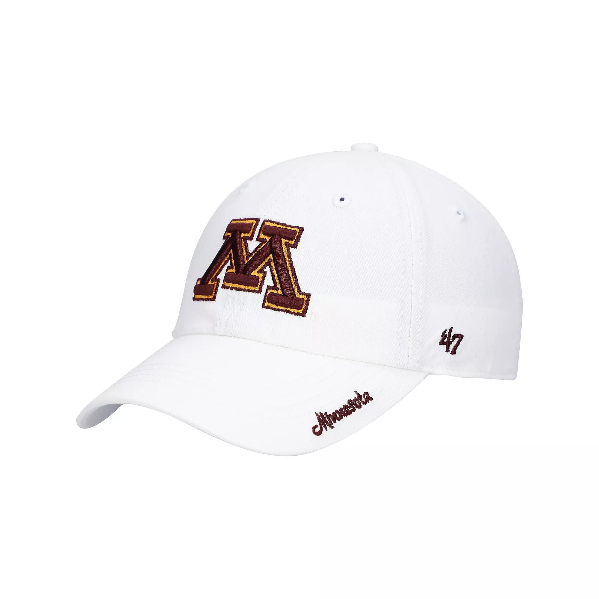 Women's '47 White Minnesota Golden Gophers Miata Clean Up Adjustable Hat Product Image