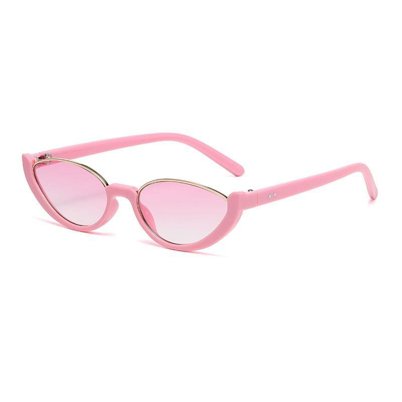Small Oval Semi-Rimless Sunglasses Product Image