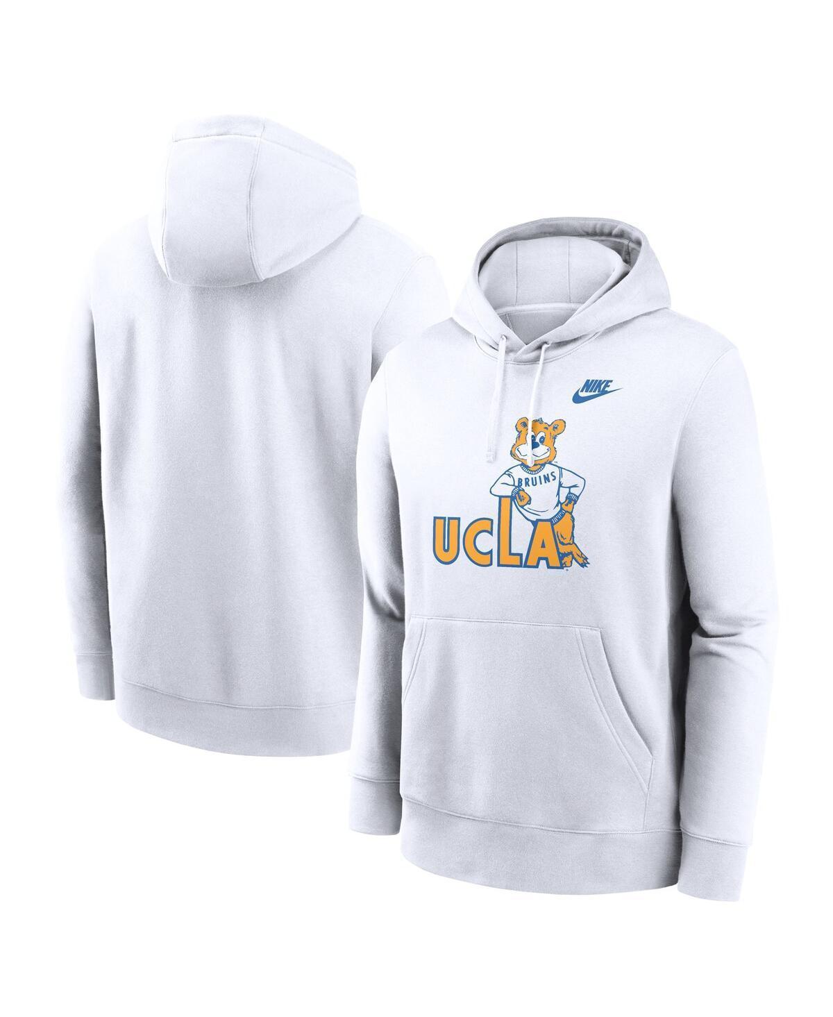 Men's Nike White UCLA Bruins Legacy Logo Club Fleece Pullover Hoodie, Size: XL Product Image