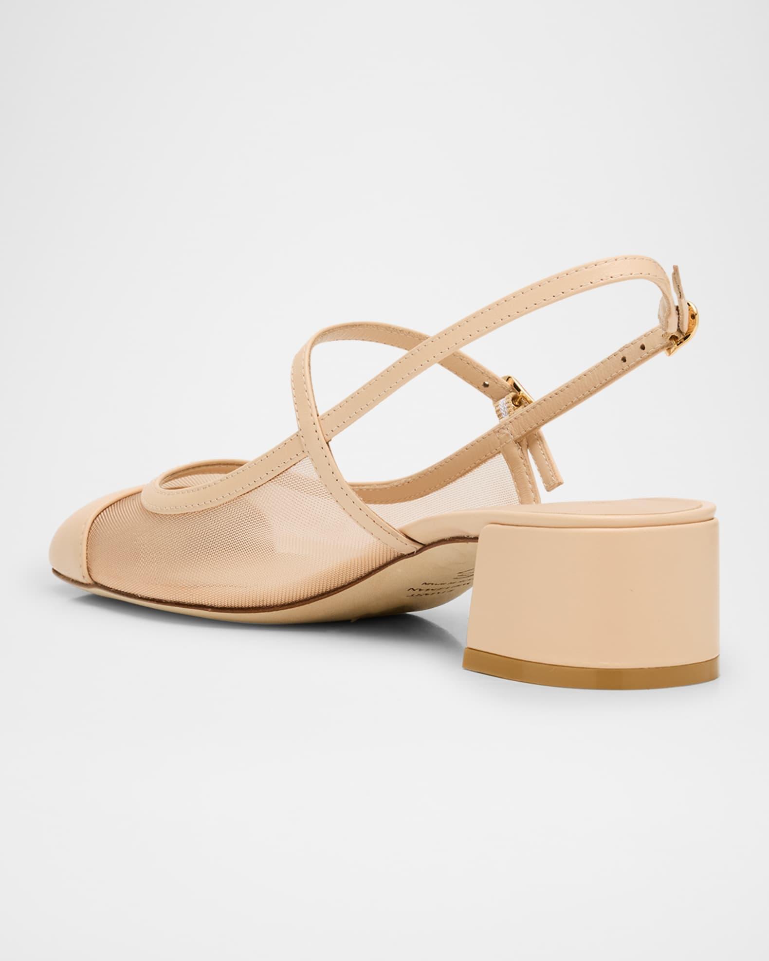 Maeve Mesh Mary Jane Slingback Pumps Product Image