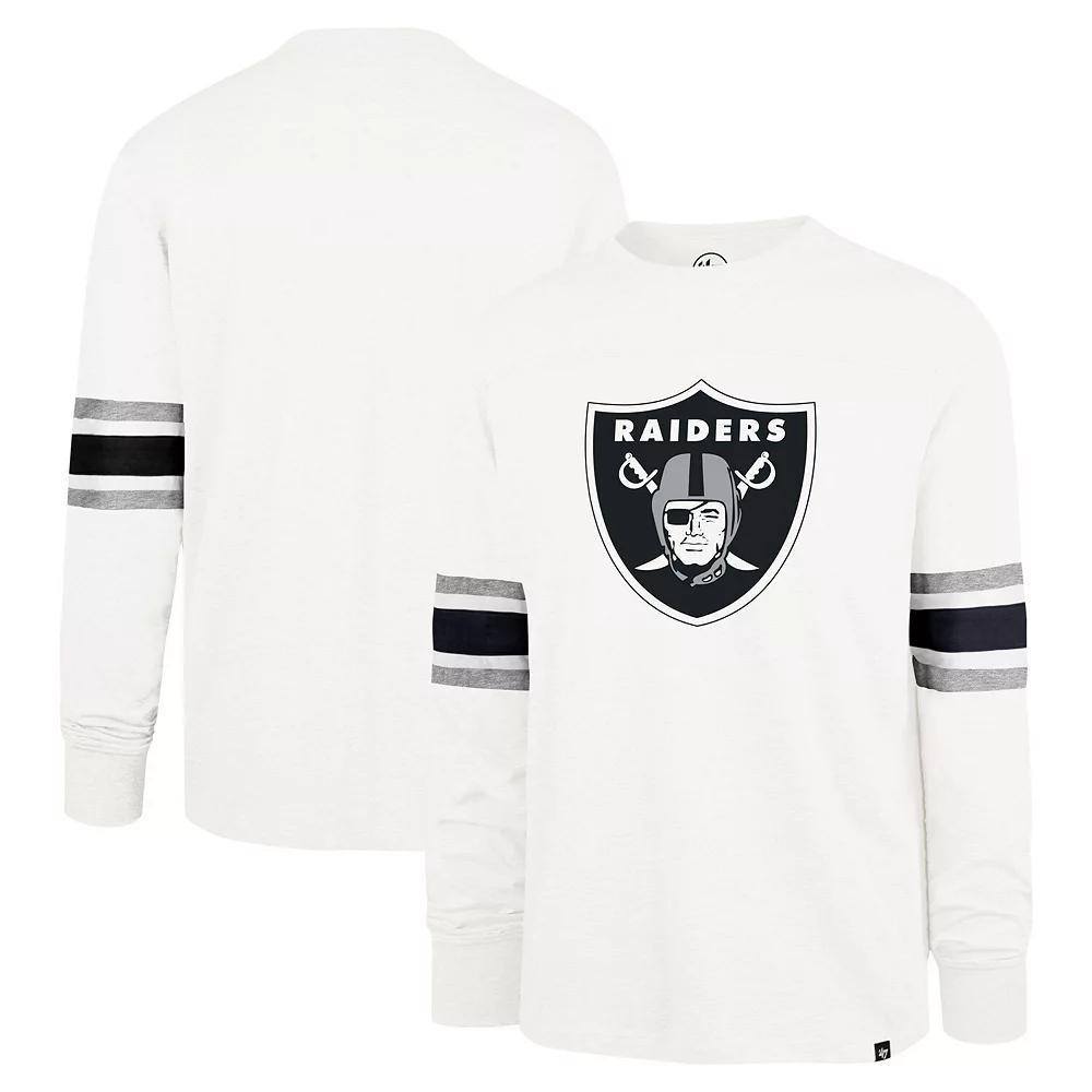 Men's '47 White Las Vegas Raiders Gridiron Premier Brex Long Sleeve T-Shirt, Size: Small, Lvr White Product Image