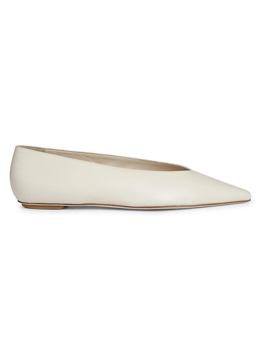 Womens Lina Lacquered Leather Pointed Flats Product Image