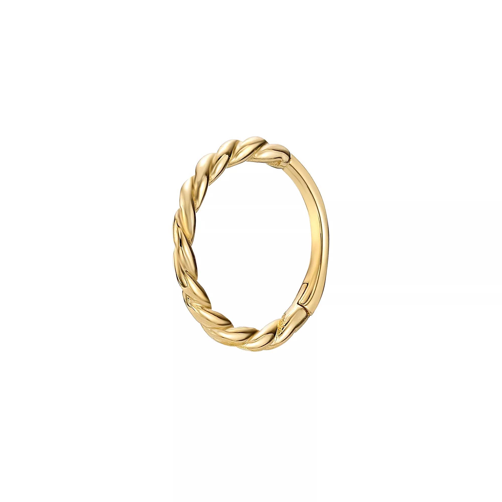 Lila Moon 14k Gold Braided Multi Purpose Clicker Earring, Women's, Yellow Product Image
