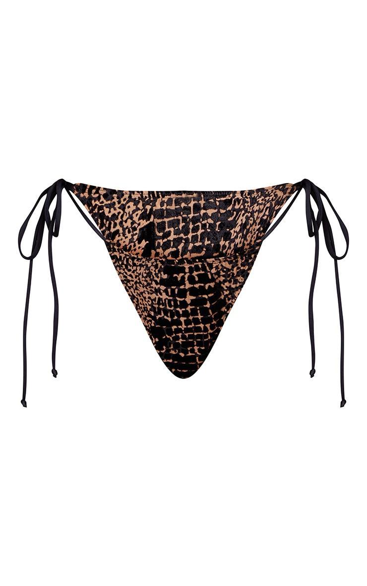 Stone Devore String Side Bikini Bottoms Product Image