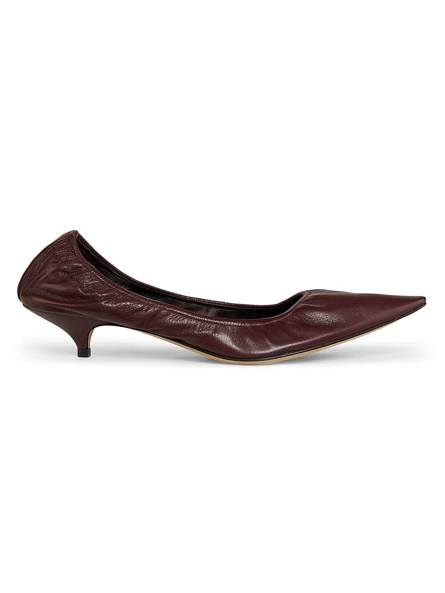 Womens Liisa 35MM Leather Kitten Heel Pumps Product Image