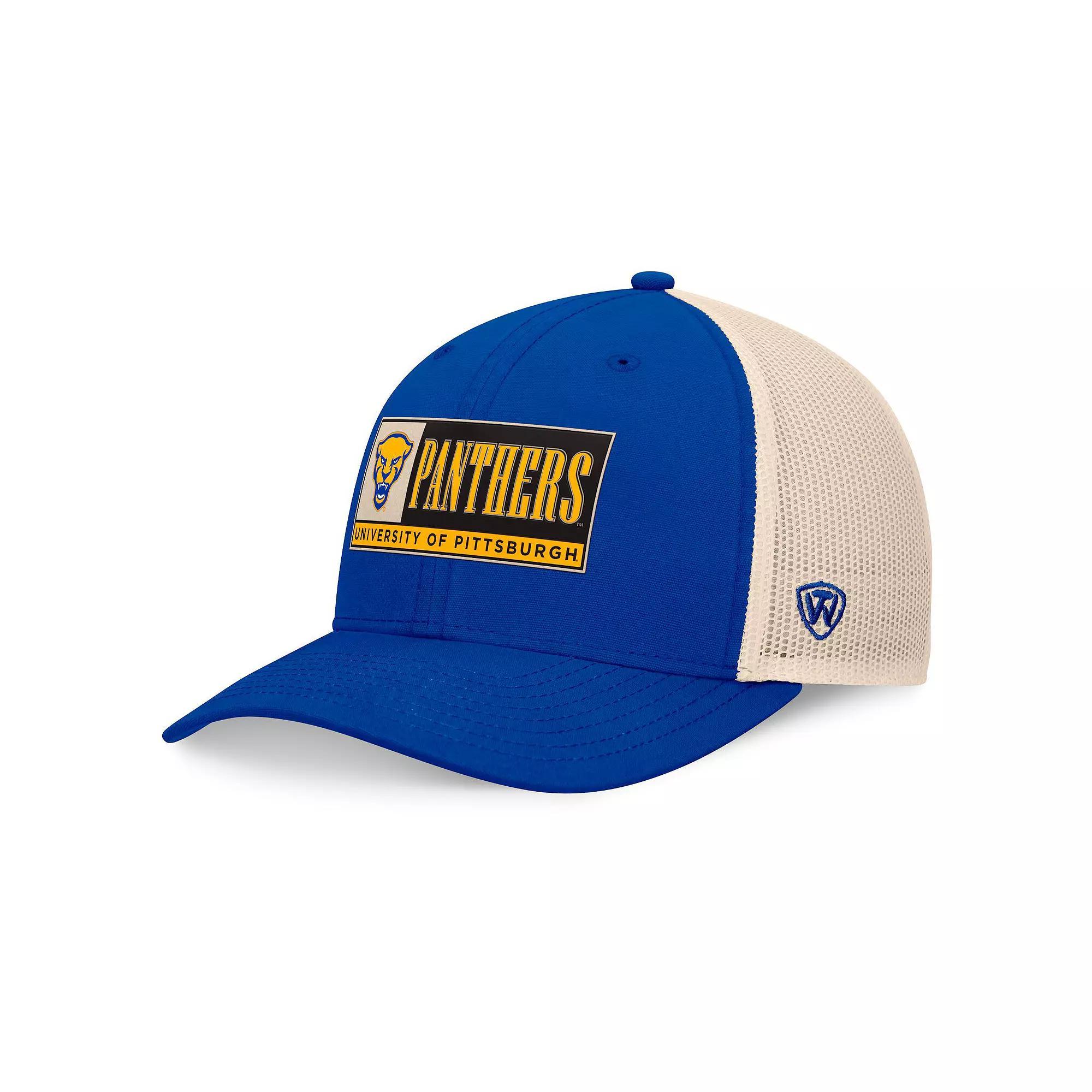 Mens Top of the World Royal/Natural Pitt Panthers Bennett TruckerAdjustable Hat Product Image