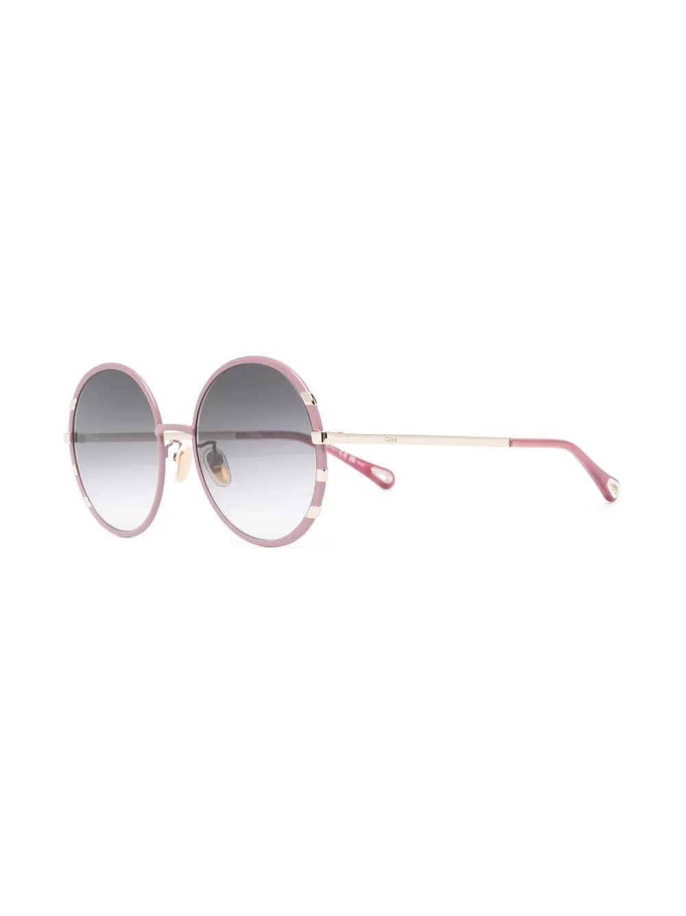 CHLOÉ Round Frame Sunglasses In Pink Product Image