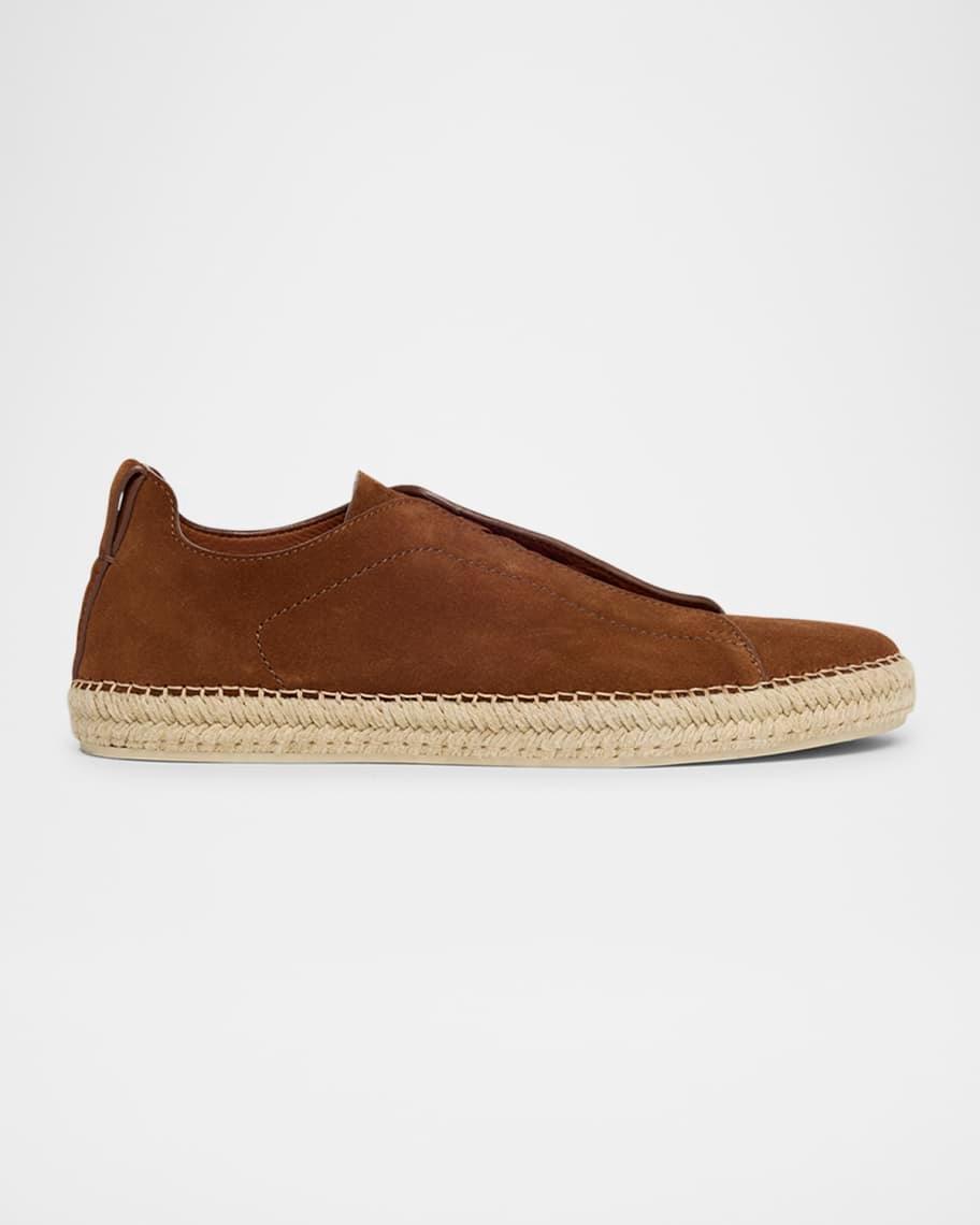 Mens Triple Stitch Suede Espadrille Sneakers Product Image