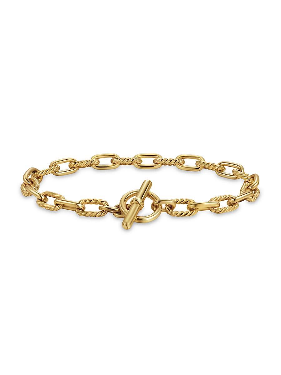 Womens DY Madison Toggle Chain Bracelet in 18K Yellow Gold, 5.5MM Product Image