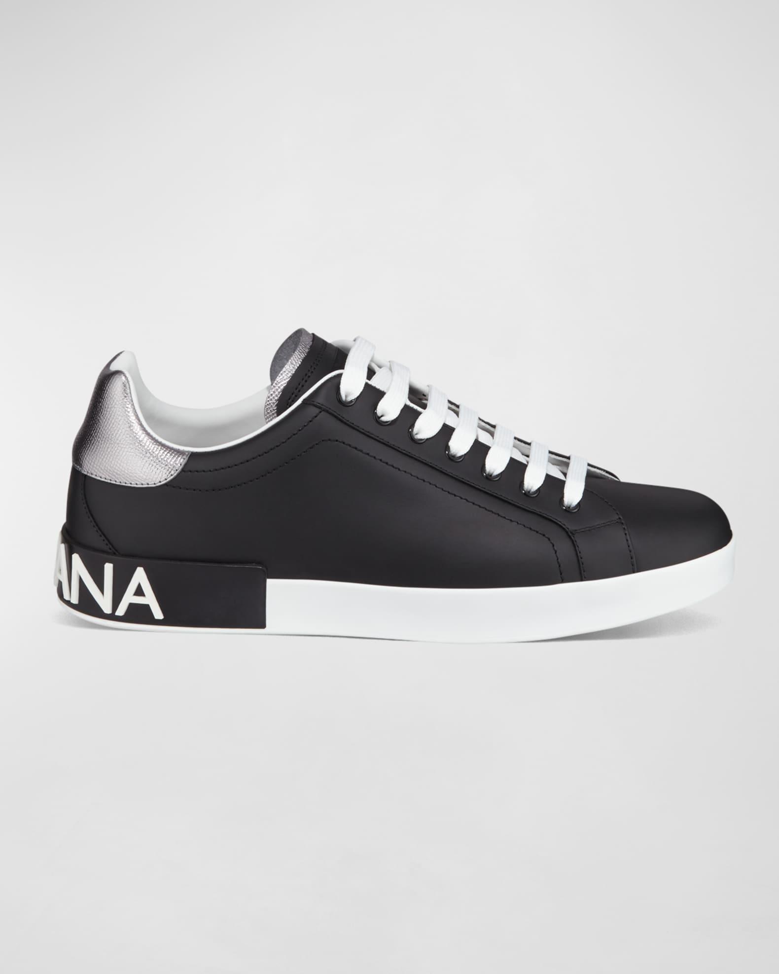 Men's Portofino Logo Leather Low-Top Sneakers Product Image