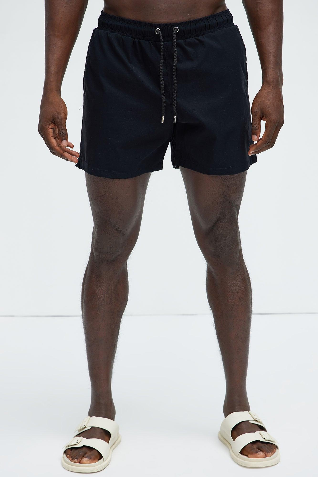 Montez Stretch Swim Trunk Mid - Black Product Image